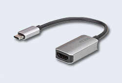 , USB-C=>HDMI, USB-C>HDMI, Male-Female,  .., (4096x2160 60Hz;.  594 M;HDMI 2.0;HDCP 2.2;USB 3.2 Type-C with DP Alt Mode Thunderbolt 3 Compatible)